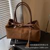Autumn and winter retro large-capacity suede bag women's 2025 new casual commuter shoulder bag portable tote bag
