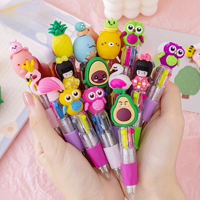 12pcs Ballpoint Pens Are Perfect for Birthdays, A Versatile Multicolor Pen Featuring - Cute Pens-Fun Gifts, Party Favors
