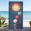 Kosmischer Weltraum Planeten Druck Strandtuch Cartoon Galaxie Sternenhimmel Muster Schnelltrocknend Saugfähig Leichtes Handtuch für Sommerstrand