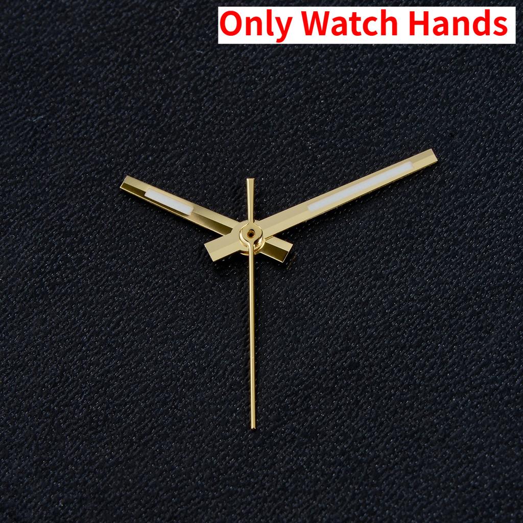NH35 Watch Dial and Watch Hands 28.5mm Geometric Shapes Texture Dial Green Luminous Watch Accessories for NH35 NH36 Movement