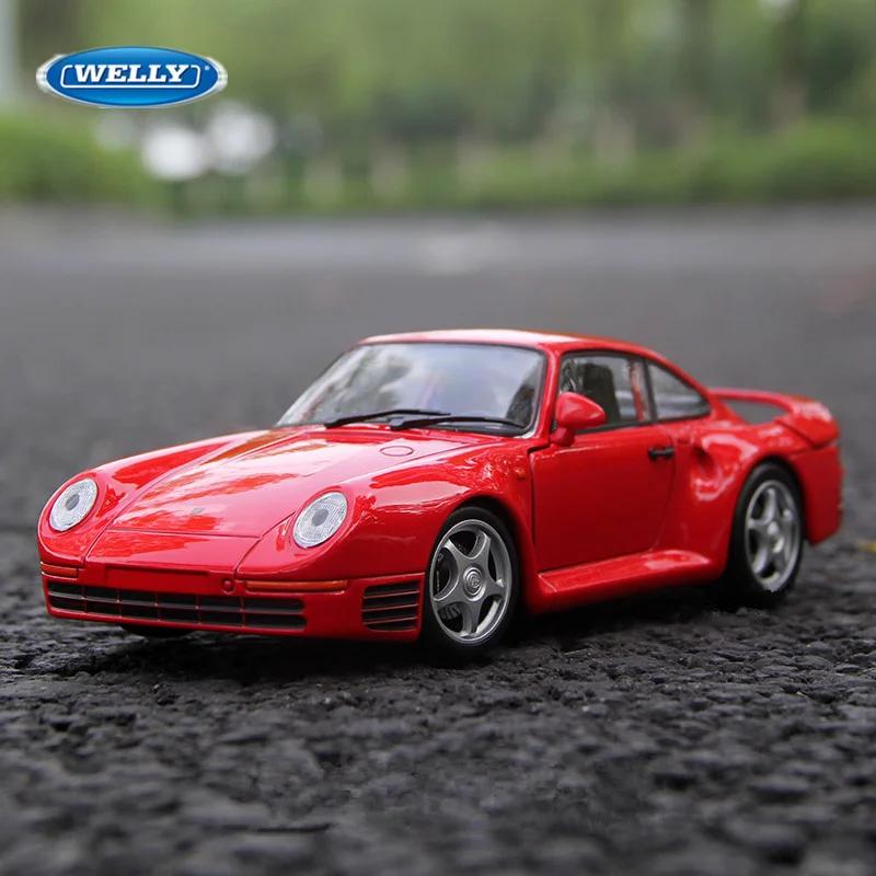 WELLY 1/24 for Porsche 959 Alloy Sports Car Model Diecast Metal Toy Vehicles Car Model High Simulation Collection Toy Gift