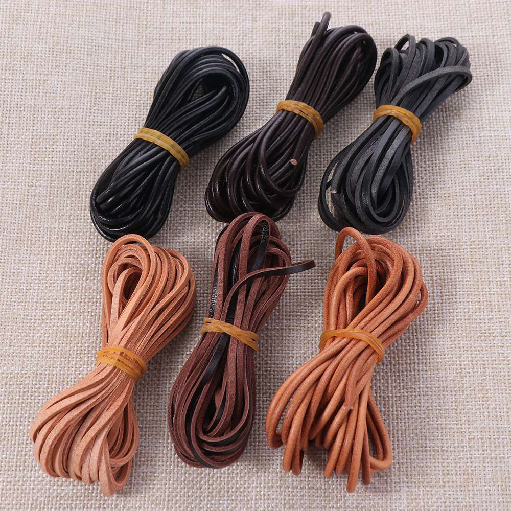 5 Yards Braiding String DIY Real Leather Strips  DIY Necklace Bracelet Accessories
