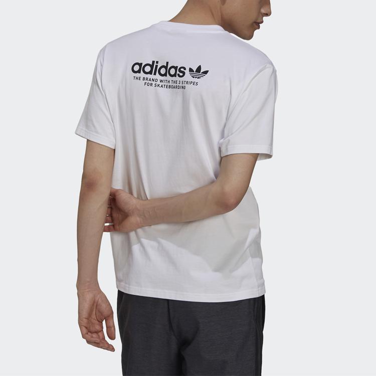 Adidas Originals Trefoil Round Neck Short Sleeve T-Shirt Unisex Tops White GM5176