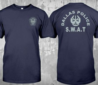 Camiseta unisex personalizada de investigación de seguridad del Departamento de Policía SWAT de Dallas