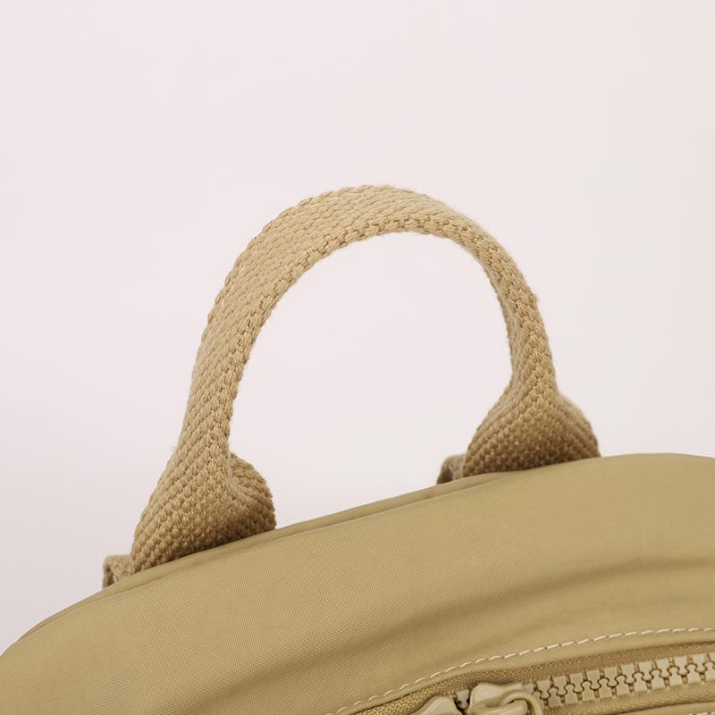 Compact Backpack with Front Zip Pocket Casual Shouler Bag for Daily Use