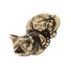 Realistische Kupfer Katzen Figur Metall Statue Tierskulptur Desktop Schmuck für Sammler und Dekorationsbegeisterte