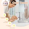 Coral Fleece Hand Towel Cute Cartoon Animal Fingertip Towel Hanging Towel For Household Kitchen Bathroom Wiping Hands