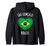 Brazil Flag Heart Sao City Zip Hoodie Gonçalo