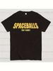 Space Ball Graphic TShirt Vintage Washed Crew Neck Tee with EyeCatching Yellow Print Design Perfect Gift for Classic Humor Fans