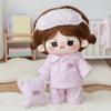1 Set Pyjama 20cm Baumwollpuppenkleidung Augenmaske Plüschpuppenkleidung Puppenzubehör