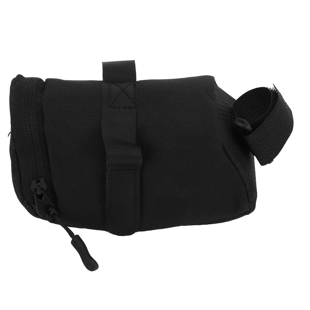 Saddle Bag Bicycle Black Oxford Cloth Material Easy Disassemble Zipper Design Small Wind Resistance Underseat Pouch