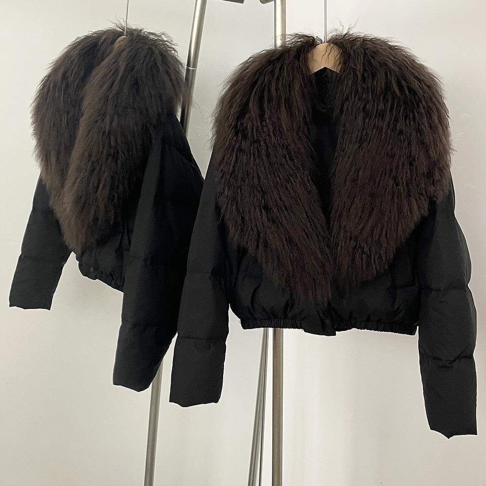 Winter new women's short down jacket women's high-end white duck down fashion warm down jacket women