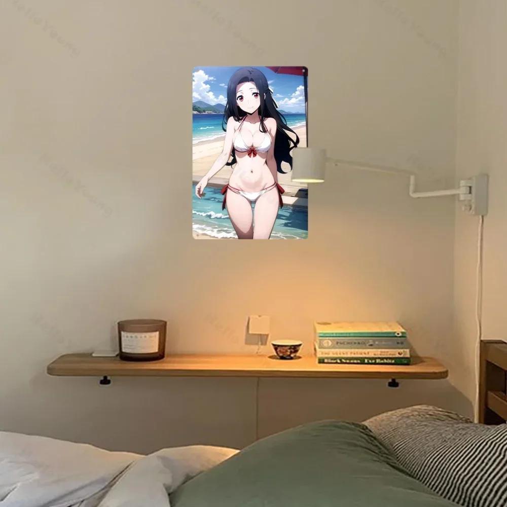 Aluminum Metal Sign of 1pc Anime Chars, Vertical Vintage Piece. A Waterproof Home Decor, Perfect As Frameless Photo Wall Display