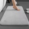 Simple Polyester Bathroom Non-slip Mat Absorbent Toilet Floor Mat Memory Rebound Ramadan Carpet Foot Wiping Quick-drying Mat New
