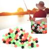400 Pièces Pêche au Rock Perles d'Espaceur en Plastique Lumineuses Fluorescentes Accessoire Lure Appât Souple 8mm