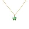 Rotating Flower Full Diamond Fashion Light Luxury Temperament Gorgeous Full Diamond Necklace Female Versatile Collarbone Chain Titanium Steel