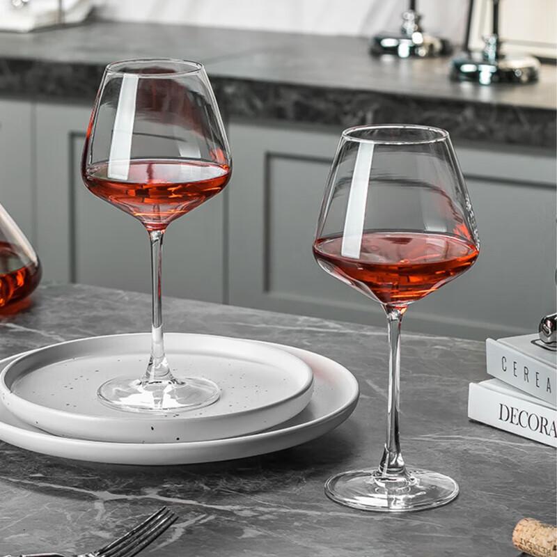 CRISTALGLASS Set di Calici da Vino Rosso Borgogna, Grandi Calici in Cristallo per Vino Rosso, 460ml, 2 Pezzi