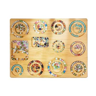 Wooden Bead Plate Jewelry Crafting Tool Jewelry Beading Designs Tray for Bracelets Anklets Ornament Making Boards