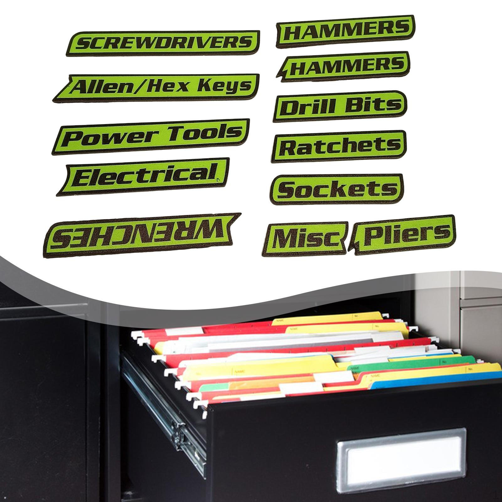 

Labels, Tags, Quickly Reusable Metal Drawer Multipurpose for Cabinet Carts And Garage зелёный