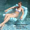 Inflatable Mesh Lounge Chair: Four-Tube Floating Hammock with Striped Foldable Design for Water Recreation