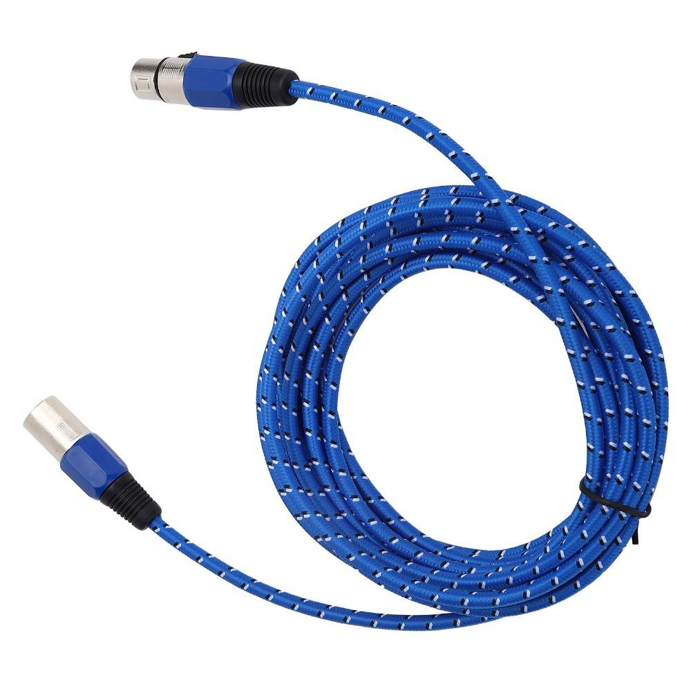 Plug and Play 3 Pin XLR Male to Female Audio Cable Blue Woven XLR Cable  Audio Equipment