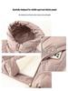 Mom's Winter Hooded Cotton Jacket for Middle-Aged and Elderly Women - Plus Velvet, Thickened, Warm, Ideal for 50+.