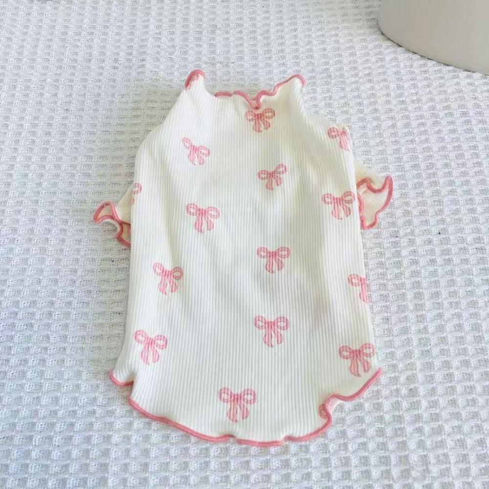 Ribbed Knit PET Vest Pullover Style Cat Clothes Breathable Puppy Top Daily Wear XL розовый