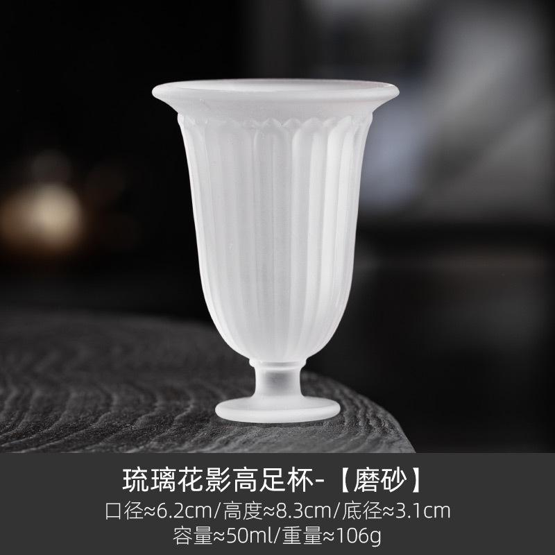 

Transparent glazed teacup, household master cup, single cup, personal special tea cup, high value, high foot, tea cup woman 50ml