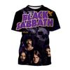 Round Neck 3D Black Sabbath Band Graphic Printed Long Sleeved Men's T-shirts - Soft Medium Stretch Polyester Fabric Summer Relaxed Fit Clothing