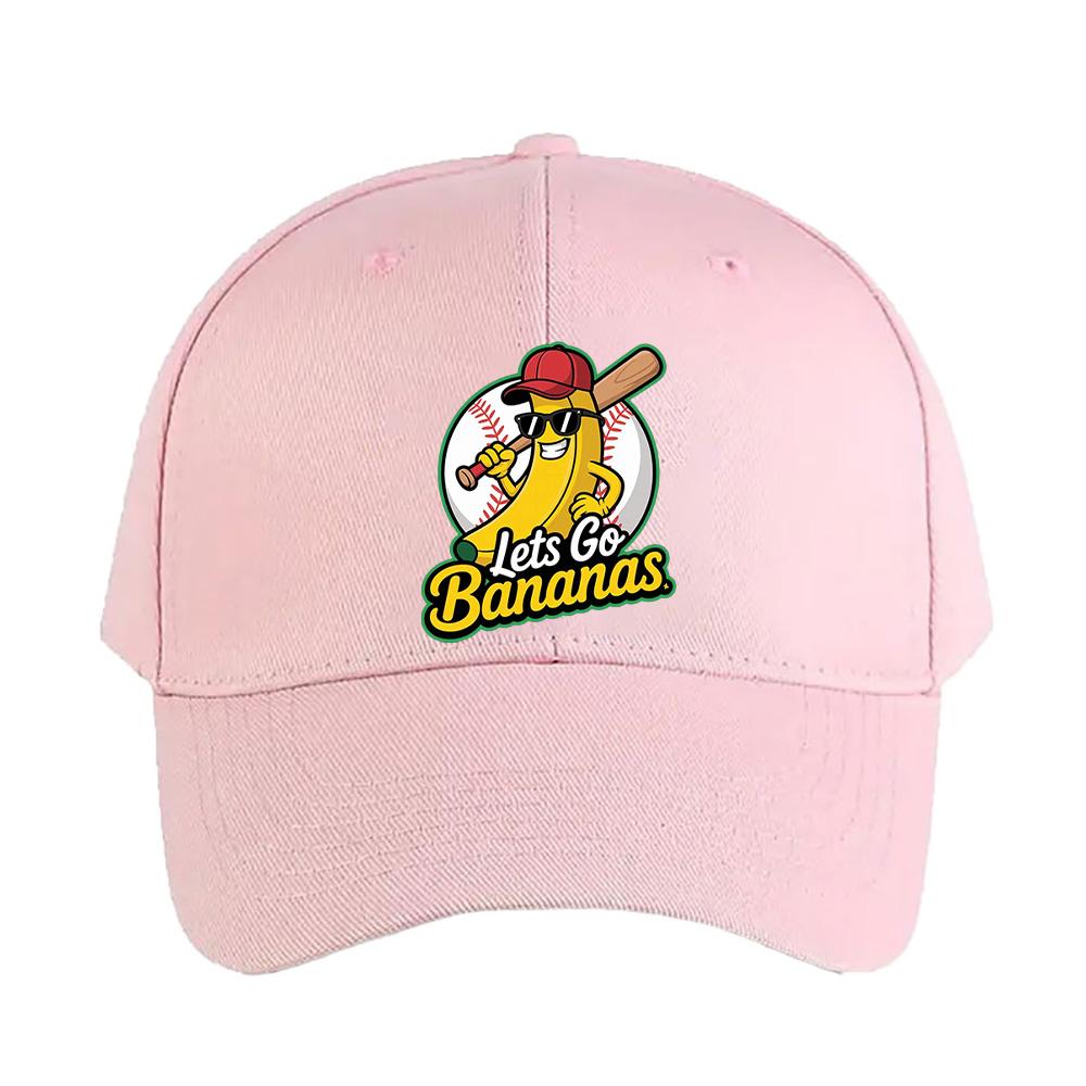 Let's Go Bananas Frau Mann Sommer Baseballkappe Verstellbar mit Gebogenem Schirm Entenschnabelkappe Schutz Sonnenhüte
