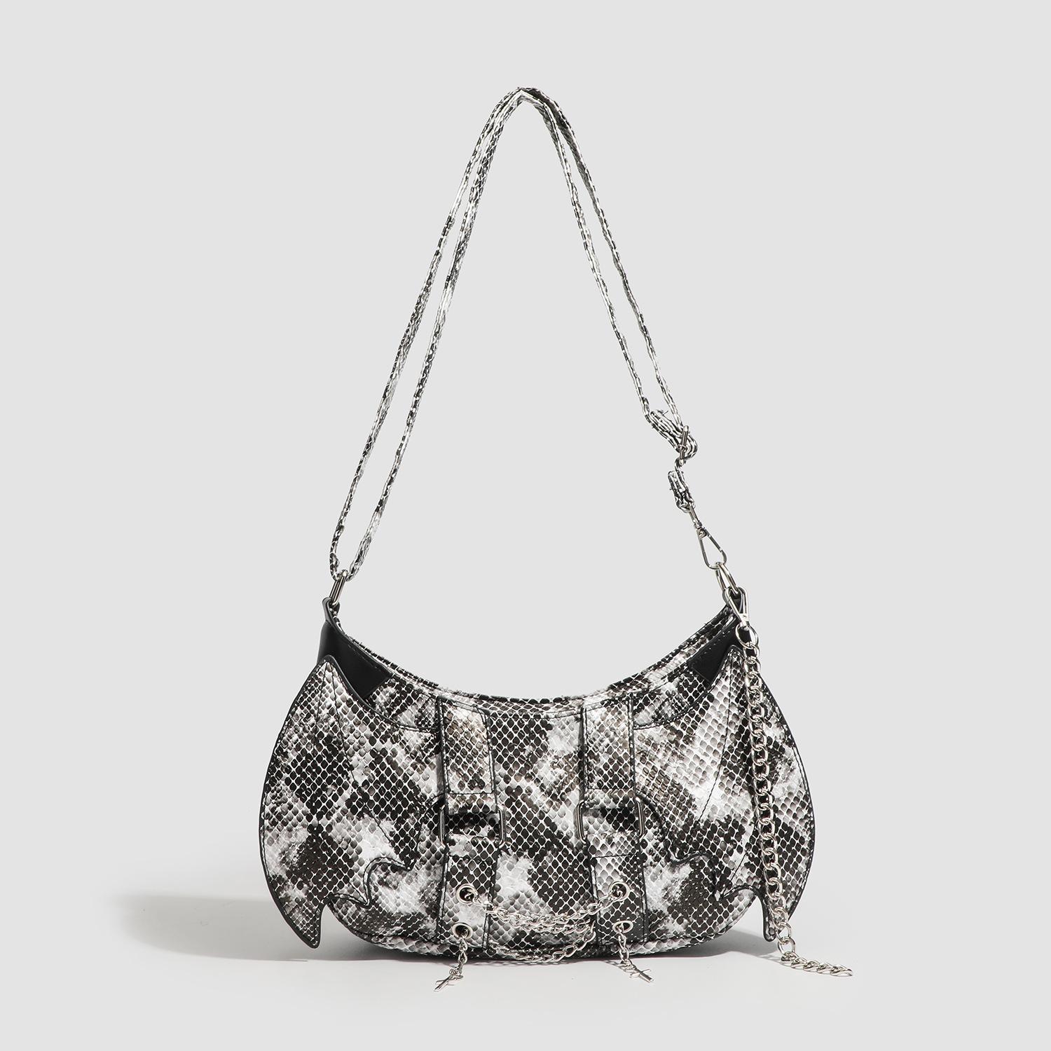 Niche Design Sense Of Small Food, Bat Pain, Niche Design Pain Bag, Shoulder Underarm Bag, Nightclub Versatile Two-Dimensional Element серый