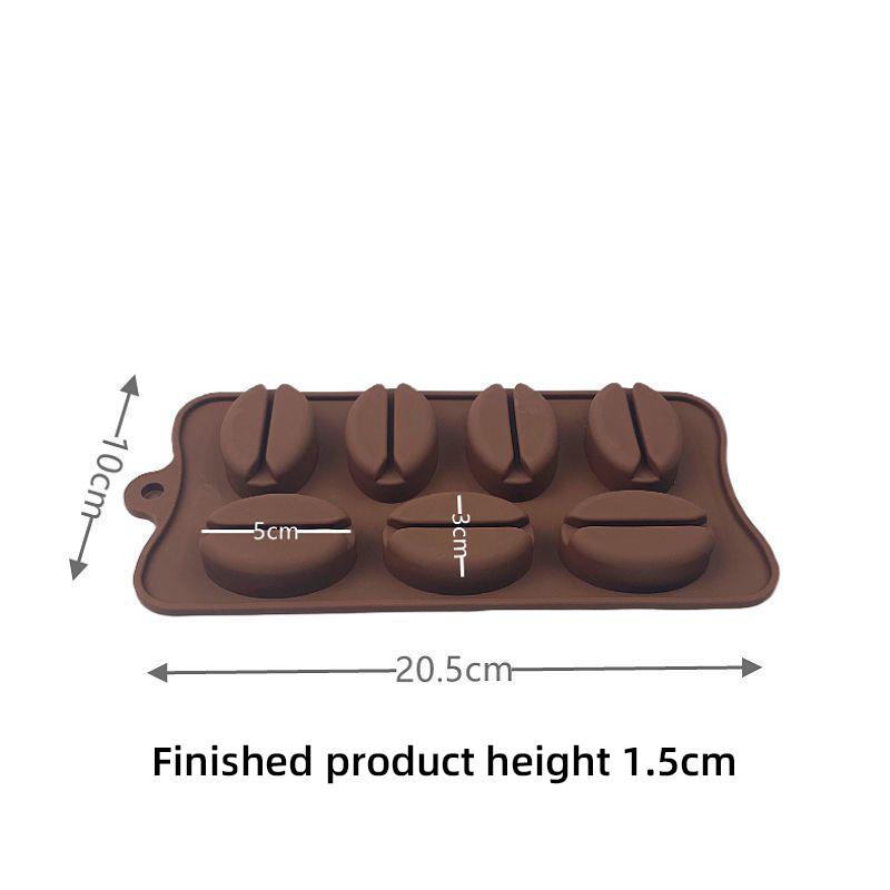 Coffee Bean Silicone Ice Grid Mold Creative Frozen Ice Block Household Ice Box Food grade Refrigerator Ice Maker