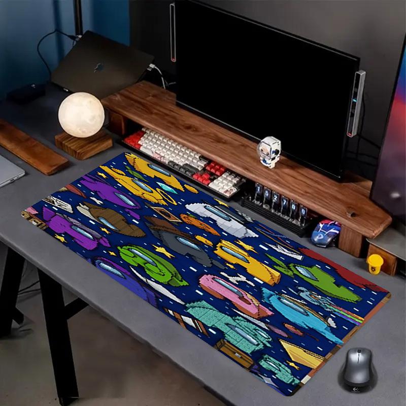Among Us Print Mouse Pad, Anti‑Slip Desktop Keyboard Mat, for PC Laptop Gaming Working Daily Use, Cool Festival Surprise Gift