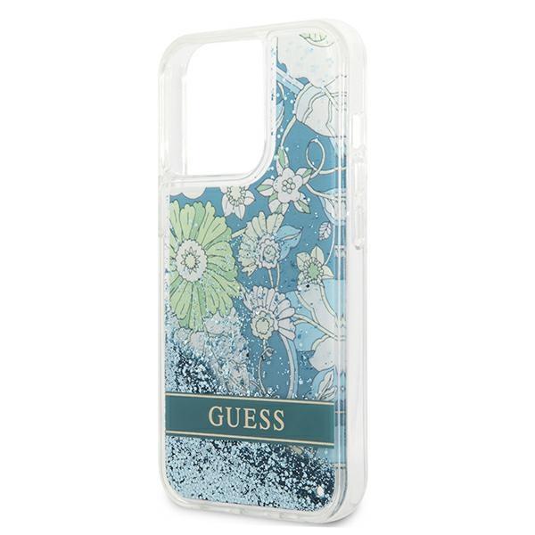 Guess Guhcp13Llflsn Iphone 13 Pro / 13 6,1 Zielony/Green Hardcase Flower Liquid Glitter