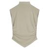 (Modal cotton) semi-turtleneck T-shirt new niche irregular slim-fit sleeveless vest top