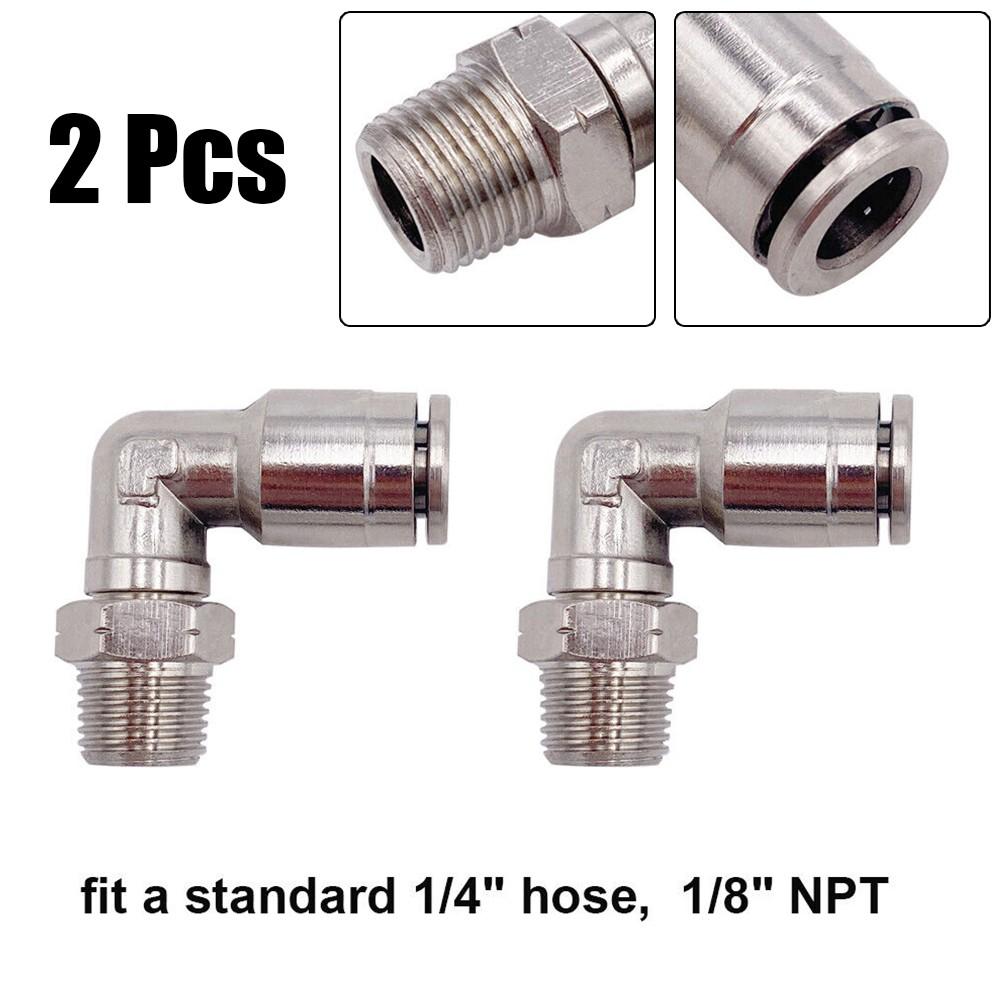 2pcs 90 Degree Swivel Elbow Macro Air/Gas Line Hose Fittings