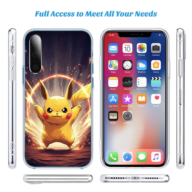 POKEMON Cartoon Phone Case for Motorola Edge 20 30 S30 40 50 Fusion Lite Plus Pro Ultra Neo One Action Zoom Hyper Power Macro Vision
