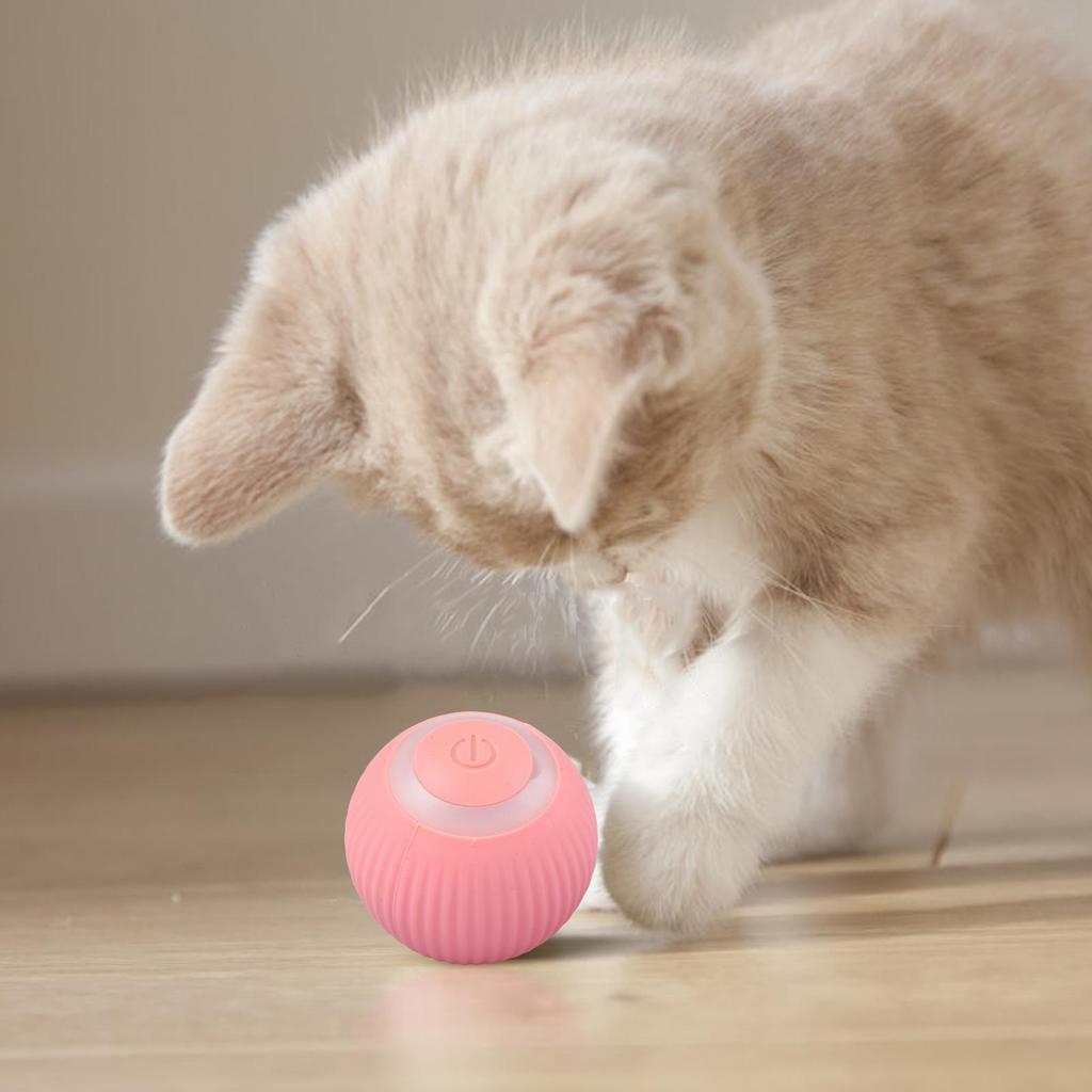 Smart Rolling Ball Cat Toy Smart Moving Cat Ball Indoor Play Pet Hunting Stimulation Toy 360-degree Rotation For Home Garden