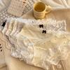 Lace Ice Silk Underwear Panties for Girls Women Pure Cotton Crotch Bowknot Ladies Briefs