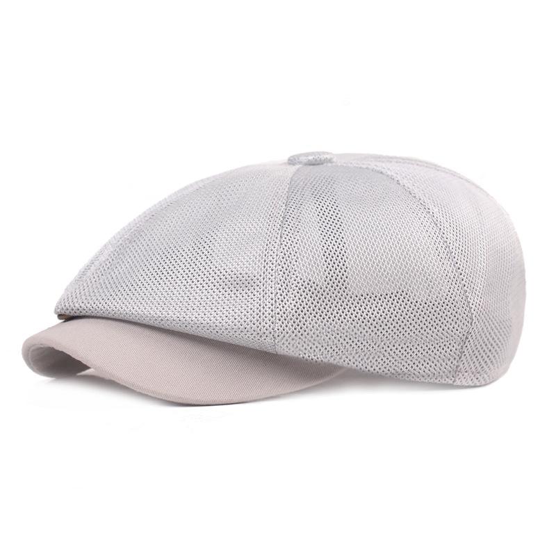Bavlněný baret Pánská malířská čepice Newsboy čepice Klobouk Rybí kost Osmihranný klobouk