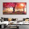 Sunrise Forest Obraz na plátně Moderní přírodní krajina Plakáty a obrazy Nástěnné umělecké obrazy do obývacího pokoje Home Decor Bez rámu