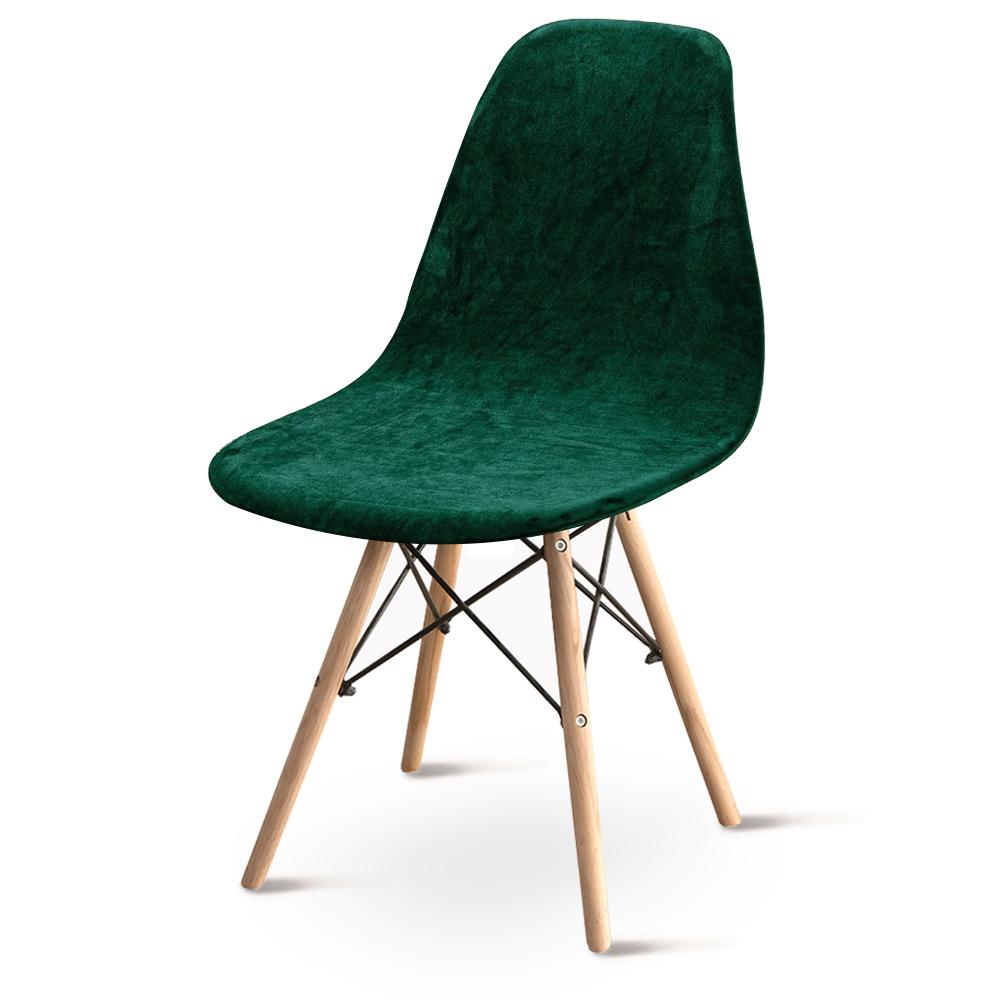 Velvet Fabric Bar Chair Cover Thick Removable Seat Cover Soft Plain Armless Shell Chair Covers for Banquet Office Hotel Home