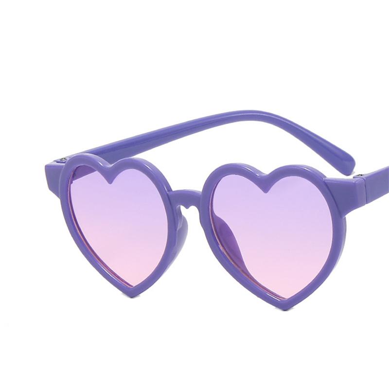 Summer Cute Heart Sunglasses Outdoor Uv Protection Sun Glasses Baby Girls Classic Boy Uv400 Gradient Eyewear