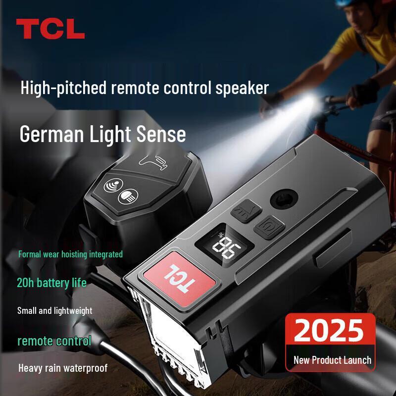 TCL German Standard Bicycle Headlight with Horn & Bluetooth Remote