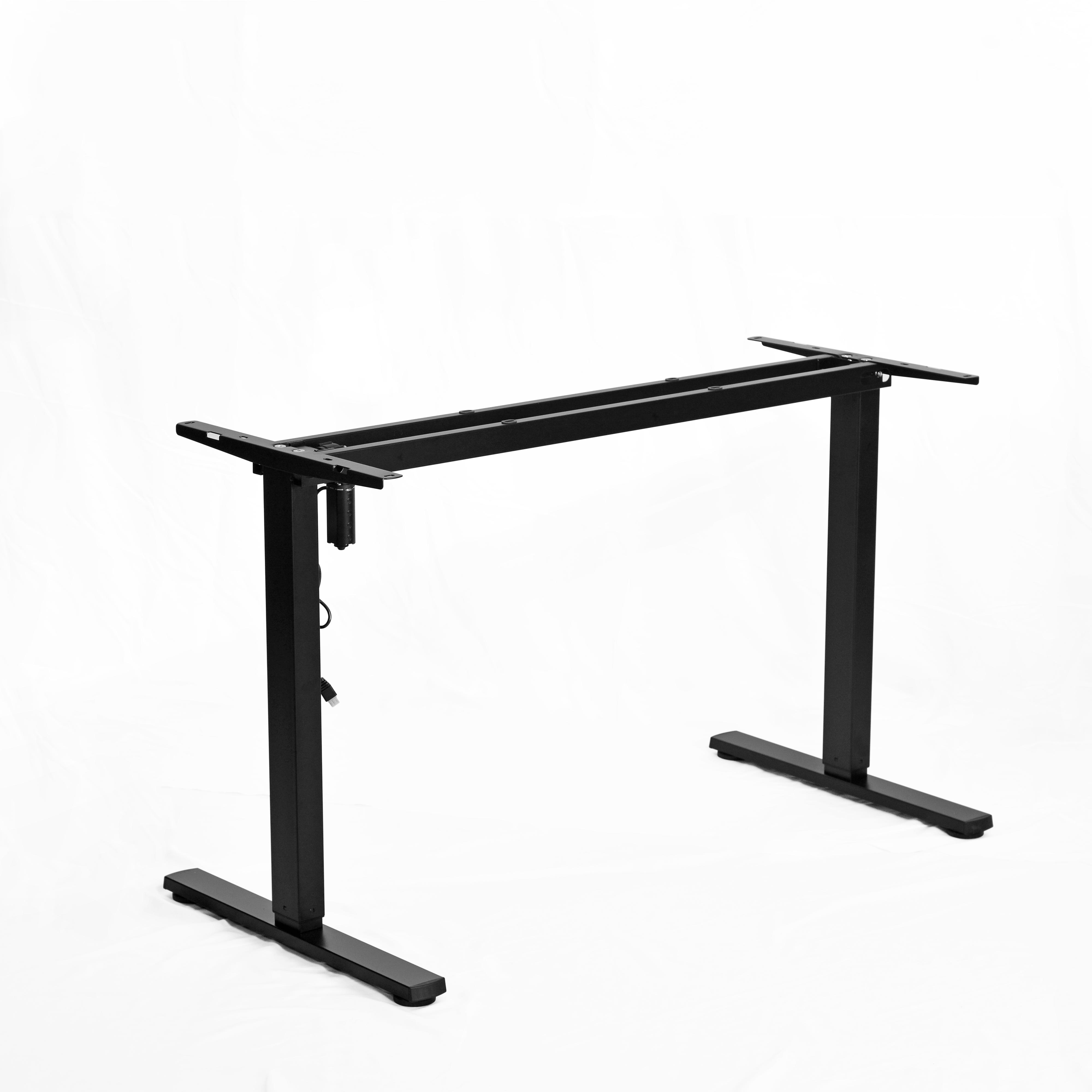 SAMDI Office Furniture Single Motor Sit Stand up Lift Desk Computer Table  Height Adjustable Electric Standing Desk Frame (Black,Lifting height: 720-1170mm (square tube))