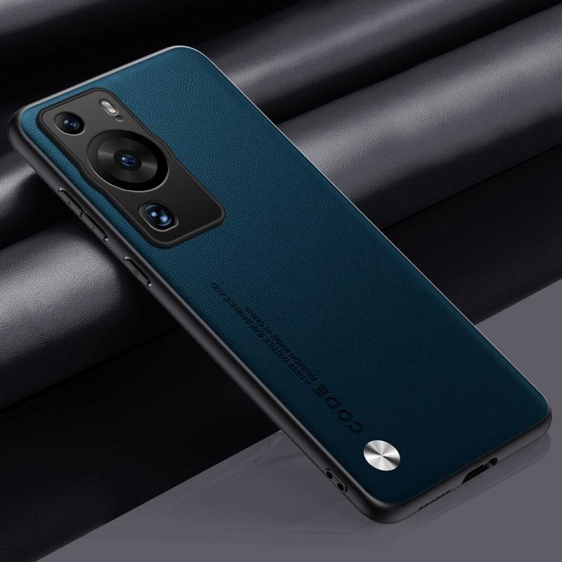 Luxury PU Leather Case For Huawei P60 Pro Back Cover Matte Silicone Full Protection Phone Case For Huawei P60 P60Pro Coque