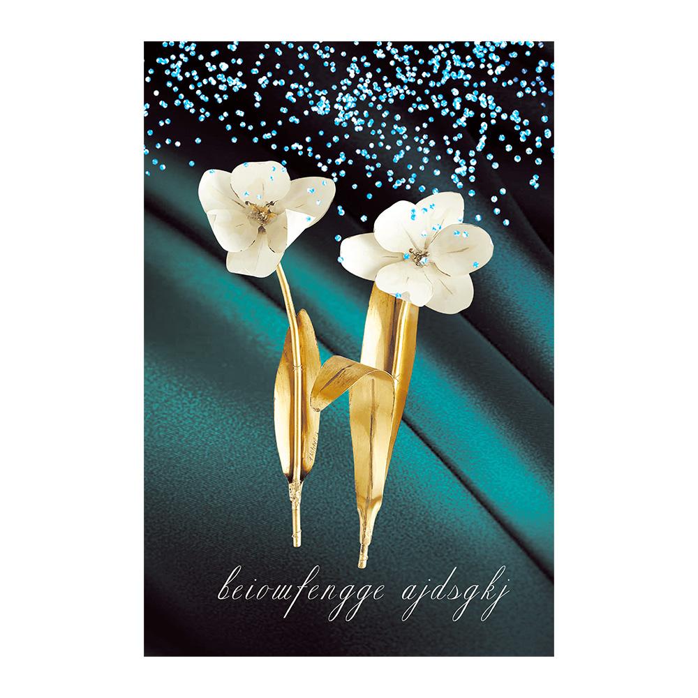 

Nordic Golden Plant Leaves and Flowers Wall Art Pictures Canvas Painting Quadro Posters and Prints Cuadros for Living Room Decor 20x30cm