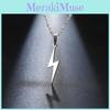 Modern Stainless Steel Lightning Pendant Chain Jewelry For Men And Women With Durable Electroplate Finish