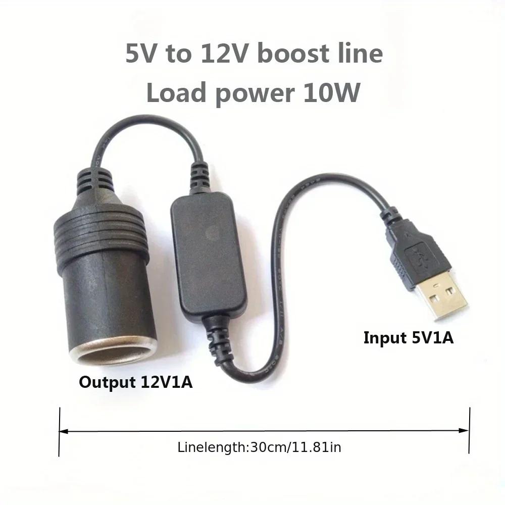 Car Plug Socket NEW 1pc 5V 2A USB To 12V  USB Male To Female Lighter Adapter Converter Car Electronics Accessories