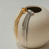 Korean Minimalism 18K Gold-plated Stainless Steel Long Tassel Clip Earrings for Women Trendy Fake Piercing Ear Cuff Zircon Gift